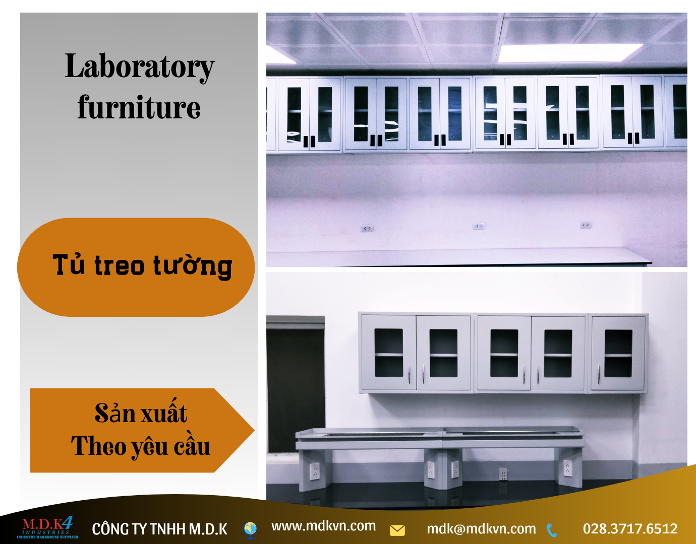 Tủ đựng vật tư treo tường phòng thí nghiệm